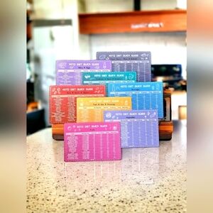 Keto Magnetic Cheat Sheet refrigerator magnets set of 8